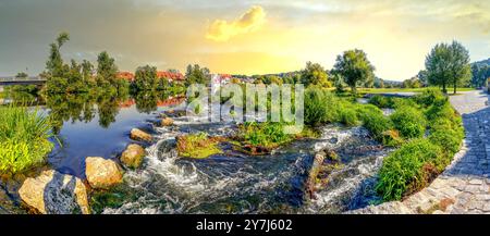 Altstadt von Kallmünz, Deutschland Stockfoto