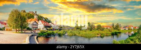 Altstadt von Kallmünz, Deutschland Stockfoto