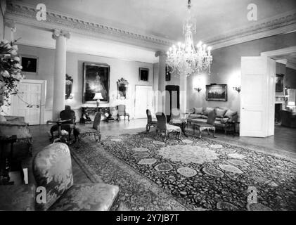 DOWNING STREET STATE SALON IN DER NR. 10 IN LONDON; 13. FEBRUAR 1964 Stockfoto