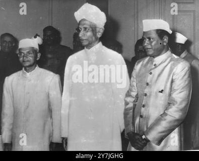 KABINETTSSITZUNG DER REGIERUNG IN INDIEN MIT DEM INDISCHEN PRÄSIDENTEN SARVEPALLI RADHARKRISHNAN IN NEU-DELHI 26. JANUAR 1964 Stockfoto