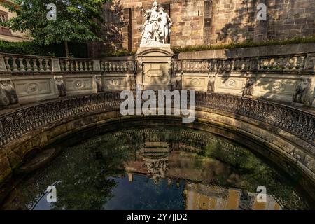 Die Donauquelle in Donaueschingen, Baden-Württemberg, Deutschland | die Donauquelle in Donaueschingen, Baden-Württemberg, Deutschland Stockfoto