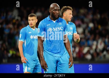 Neapel, Italie. September 2024. Romelu Lukaku (SSC Napoli) während des italienischen Meisterschaftsspiels Serie A zwischen SSC Napoli und AC Monza am 29. September 2024 im Diego Armando Maradona Stadion in Neapel, Italien - Foto Morgese-Rossini/DPPI Credit: DPPI Media/Alamy Live News Stockfoto