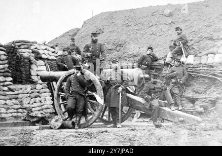 DEUTSCH-FRANZÖSISCHER KRIEG 1870-71. Französische Artillerieeinheit 23. Juli 1870 Stockfoto