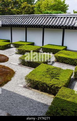 Geometrischer Garten im Tofukuji-Tempel in Kyoto, Japan Stockfoto