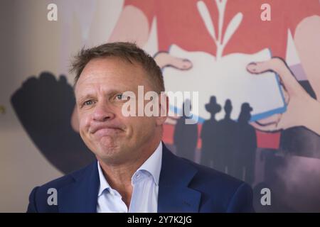 Turin, Italien. 30. September 2024. Italienischer Landwirtschaftsminister Francesco Lollobrigida in Terra Madre Salone del Gusto 2024 Stockfoto