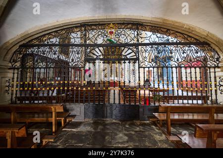 29-10-2024, Blick auf die Basilika des Heiligen Christus von Bonanza in Pasai Donibane, Guipuzkoa, Baskenland Stockfoto