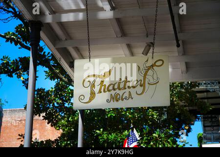 Thaihey Nola bietet gemütliche thailändische Küche im French Quarter Stockfoto