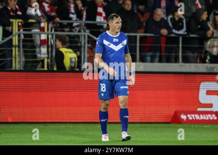 Krakau, Polen. 30. September 2024. Fußball 2024 2025 PKO BP Ekstraklasa Cracovia vs Stal Mielec op: PIOTR WLAZLO Credit: Konrad Swierad/Alamy Live News Stockfoto