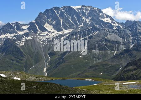 Gipfel des Mont Velan in den Walliser Alpen, Bourg-Saint-Pierre, Wallis, Schweiz, Europa Stockfoto