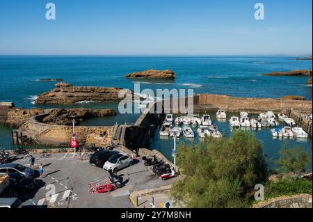 Fischerhafen von Biarritz, Frankreich Stockfoto