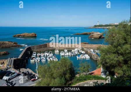 Fischerhafen von Biarritz, Frankreich Stockfoto