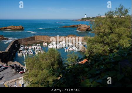 Fischerhafen von Biarritz, Frankreich Stockfoto