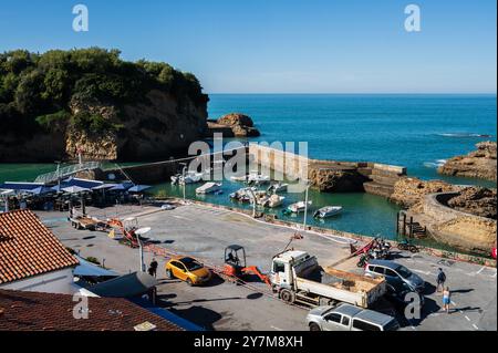 Fischerhafen von Biarritz, Frankreich Stockfoto