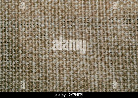 Nahaufnahme des Hintergrunds des gestrickten Stoffmaterials , Makro Stockfoto