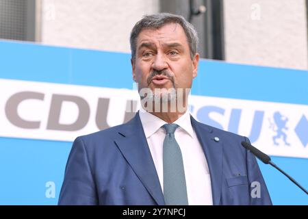 Berlin, Deutschland, 17.09.2024: Bayerische Landesvertretung: Pressekonferenz zur Klärung der K-Frage der Union: Bayerischer Ministerpräsident und CSU-Chef Markus Söder *** Berlin, Deutschland, 17 09 2024 Bayerische Landesvertretung Pressekonferenz zur Klärung der K-Frage der Union Bayerischer Premierminister und CSU-Leiter Markus Söder Copyright: XdtsxNachrichtenagenturx dts 46523 Stockfoto