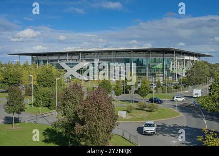 Fussballstadion Volkswagen Arena des VfL Wolfsburg, Wolfsburg, Niedersachsen, Deutschland Stockfoto