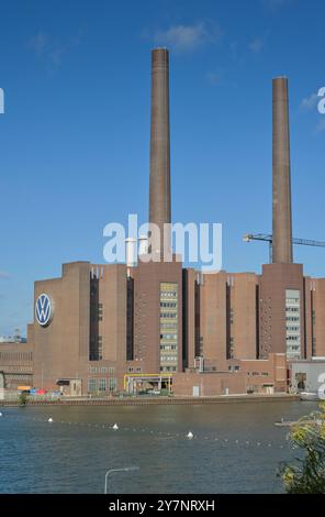 VW-Kraftwerk, Mittellandkanal, Wolfsburg, Niedersachsen, Deutschland Stockfoto