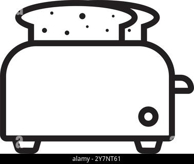 Toaster Icon Vektor Illustration Logo Design Stock Vektor