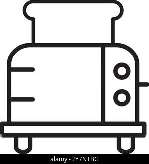 Toaster Icon Vektor Illustration Logo Design Stock Vektor