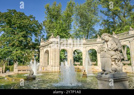 Märchenbrunnen, Volkspark, Friedrichshain, Berlin, Deutschland, Märchenbrunnen, Deutschland Stockfoto