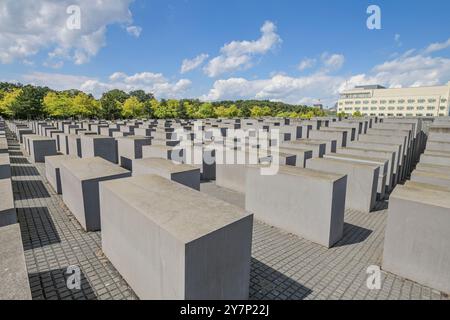 Holocaust Memorial, Field of Stelen, Mitte, Berlin, Deutschland, Holocaust-Mahnmal, Stelenfeld, Deutschland Stockfoto