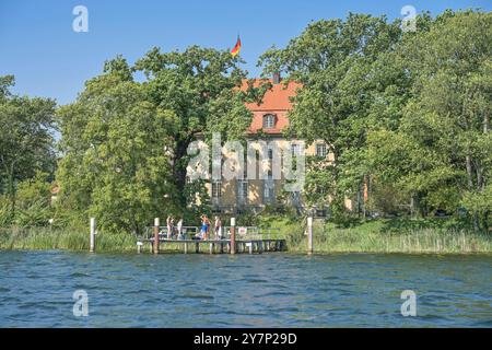 Borsig Villa, Reiherwerder Halbinsel, Tegelsee, Tegel, Reinickendorf, Berlin, Deutschland, Halbinsel Reiherwerder, Tegeler See, Deutschland Stockfoto