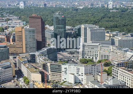Stadtpanorama, Potsdamer Platz, Mitte, Berlin, Deutschland, Stadtpanorama, Deutschland Stockfoto