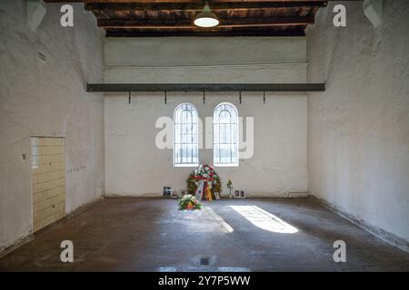 Galgenhaken der Hinrichtungsstätte, Gedenkstätte Plötzensee, Hüttigpfad, Charlottenburg-Nord, Berlin, Deutschland, Galgenhaken der Hinrichtungsstätte, Gedenks Stockfoto