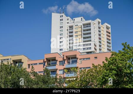 Wohnhochhaus ideal, Fritz-Erler-Allee 120, Gropiusstadt, Neukölln, Berlin, Deutschland, Wohnhochhaus Ideal, Deutschland Stockfoto
