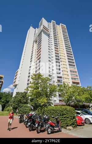 Wohnhochhaus ideal, Fritz-Erler-Allee 120, Gropiusstadt, Neukölln, Berlin, Deutschland, Wohnhochhaus Ideal, Deutschland Stockfoto
