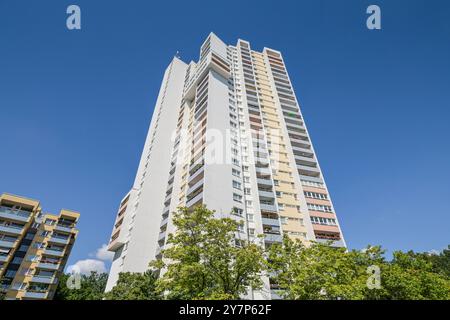 Wohnhochhaus ideal, Fritz-Erler-Allee 120, Gropiusstadt, Neukölln, Berlin, Deutschland, Wohnhochhaus Ideal, Deutschland Stockfoto