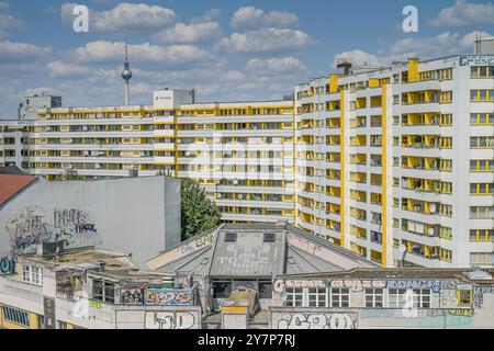 Sozialwohnungen, Zentrum Kreuzberg, Kottbusser Tor, Kreuzberg, Berlin, Deutschland, Sozialwohnungen, Kreuzberger Zentrum, Deutschland Stockfoto
