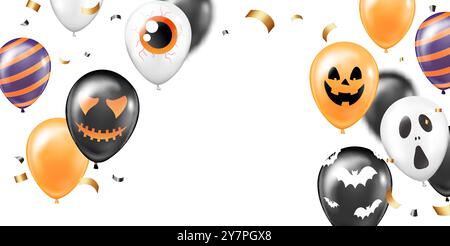 Halloween Ballons Hintergrund. Stock Vektor