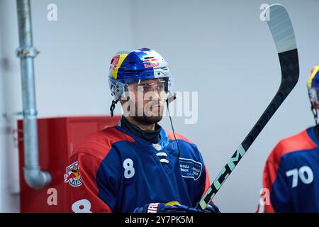 Tobias Rieder, EHC RB MUC 8 im Freundschaftsspiel der Global Series Challenge EHC RB MUENCHEN - BUFFALO SABRES 0-5 im SAP Garden in München, 27. September 2024. Saison 2024/2025, Spieltag x, Fotograf: Peter Schatz Stockfoto