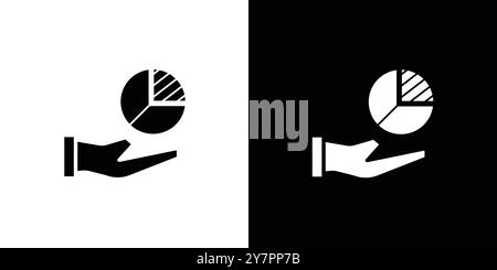 Marktanteilssymbol flache dünne Linie Vektor Illustration Art Outline Set Stock Vektor