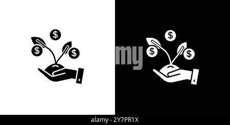 Seed Money Icon flache dünne Linie Vektor Illustration Art Outline Set Stock Vektor