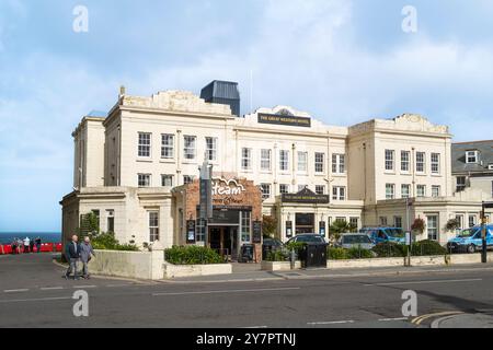 Die Steam Bar im Great Western Hotel im Stadtzentrum von Newquay in Cornwall, Großbritannien. Stockfoto