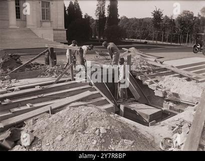 Vintage-Foto von Bauarbeiten auf dem Arlington National Cemetery, Arlington, Virginia. 1921-1923 Stockfoto