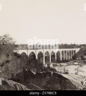 High Bridge, Seitenansicht, Harlem (New York City). USA. 1860 Stockfoto