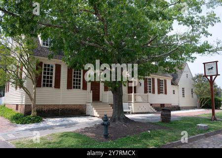 Colonial Williamsburg Market Square Tavern. Stockfoto