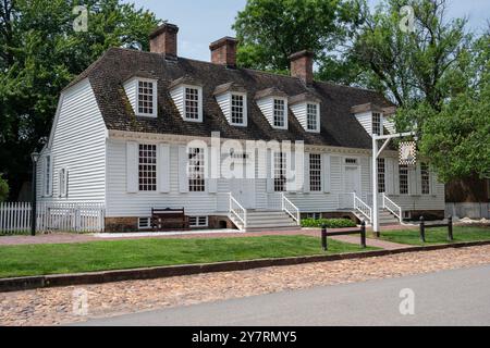 Wetherburn's Tavern in Colonial Williamsburg. Stockfoto