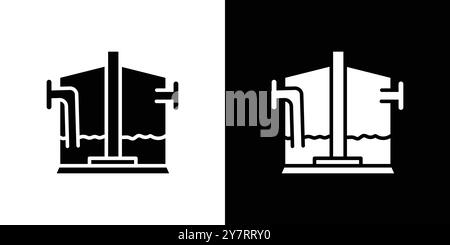 Anaerobe Verdauung Biomasse Symbol Vektorlinie Logo-Zeichen oder Symbol Set Kollektion Outline Style Stock Vektor