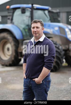 Bisher unveröffentlichtes Foto vom 10/24 des Landwirts Garrett O'Brien auf dem Familienbetrieb in Annacarty, Co. Tipperary. Bilddatum: Dienstag, 1. Oktober 2024. Stockfoto