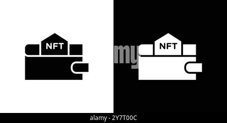 NFT-Wallet-Symbol Vektorlinie Logomarke oder Symbolsatz Kollektion Umrissstil Stock Vektor