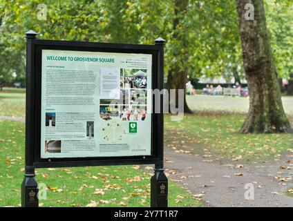 Grosvenor Square Park, Mayfair, London, England. Stockfoto