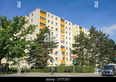 Plattenbau, Wohnhaus, Hochhaus, Kamenzer Damm, Lankwitz, Steglitz-Zehlendorf, Berlin, Deutschland Stockfoto