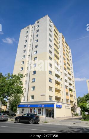 Plattenbau, Wohnhaus, Hochhaus, Kamenzer Damm, Lankwitz, Steglitz-Zehlendorf, Berlin, Deutschland Stockfoto