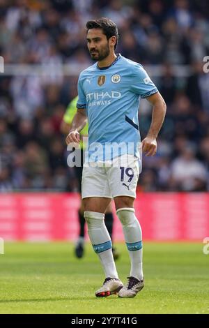 Newcastle, Großbritannien. September 2024. Manchester City Mittelfeldspieler Ilkay Gundogan (19) während des Spiels Newcastle United FC gegen Manchester City FC English Premier League in St. James' Park, Newcastle, England, Vereinigtes Königreich am 28. September 2024 Credit: Every Second Media/Alamy Live News Stockfoto