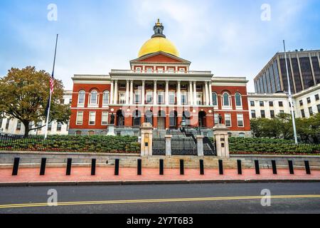Massachusetts State House in Boston Street View, Wahrzeichen in den Vereinigten staaten von Amerika Stockfoto