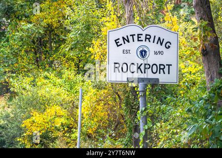 Nach der Einfahrt nach Rockport Massachusetts auf Cape Ann, Vereinigte staaten von Amerika Stockfoto